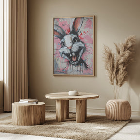 Creepy laughing bunny Poster