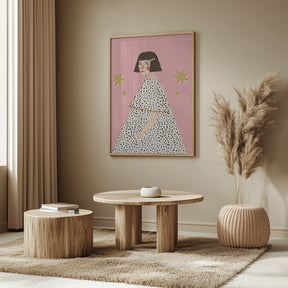 Polka Dots Girl Poster