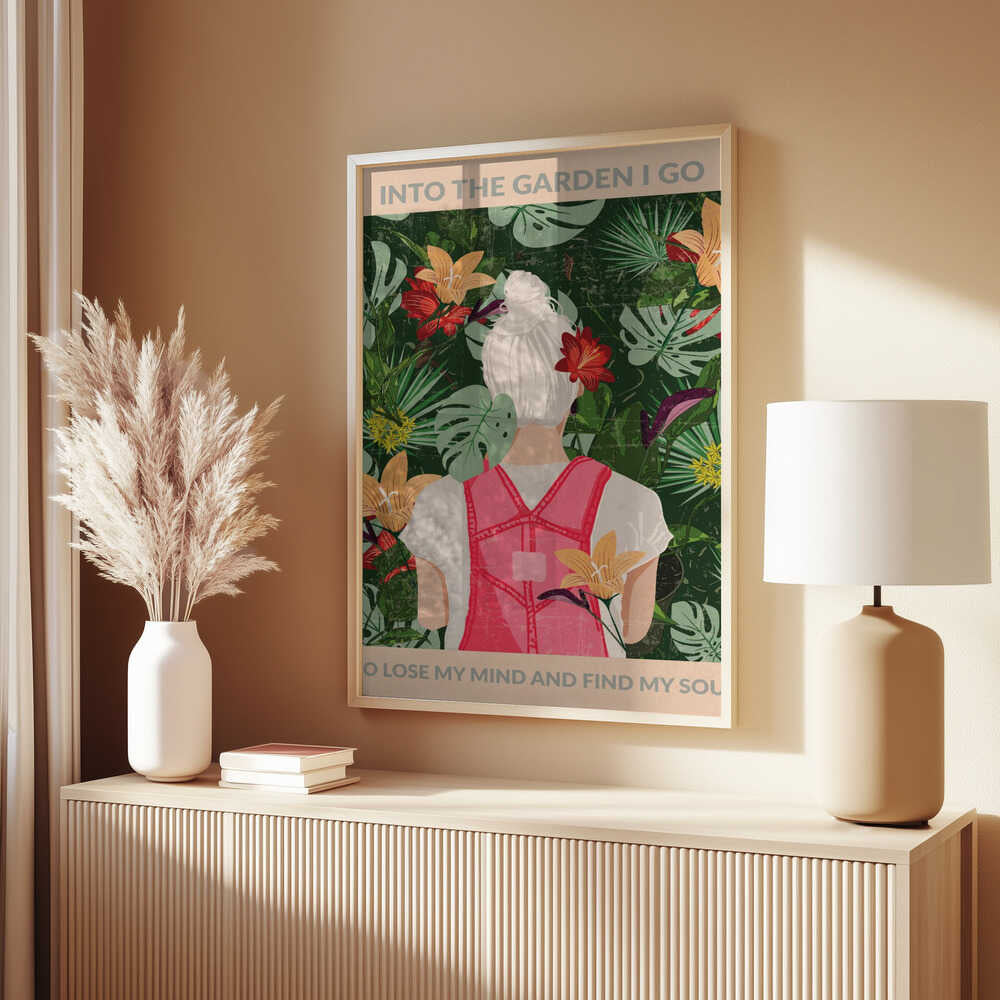 Into the Garden (grey) Poster