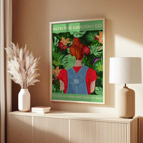 Into the Garden (redhead &amp; Light Green) Poster