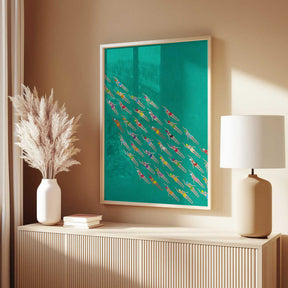 Racing Swimmers Poster