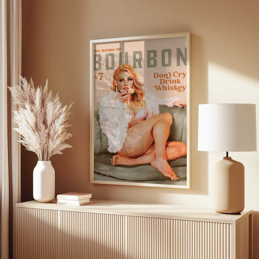 Babes of Bourbon Vol 7 Sexy Vintage Whiskey Pinup Girl Poster