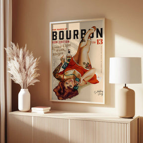 Babes of Bourbon Vol 13 Rum Drinking Pinup Girl Art Poster