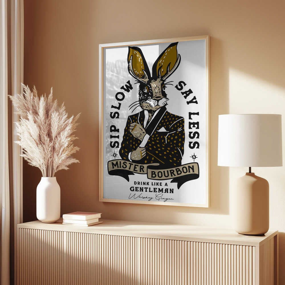 Mister Bourbon Jackalope In Smoking Jacket Poster