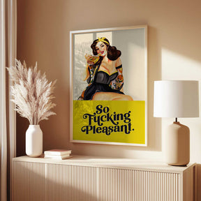 So Fucking Pleasant Art Deco Pinup Girl Poster