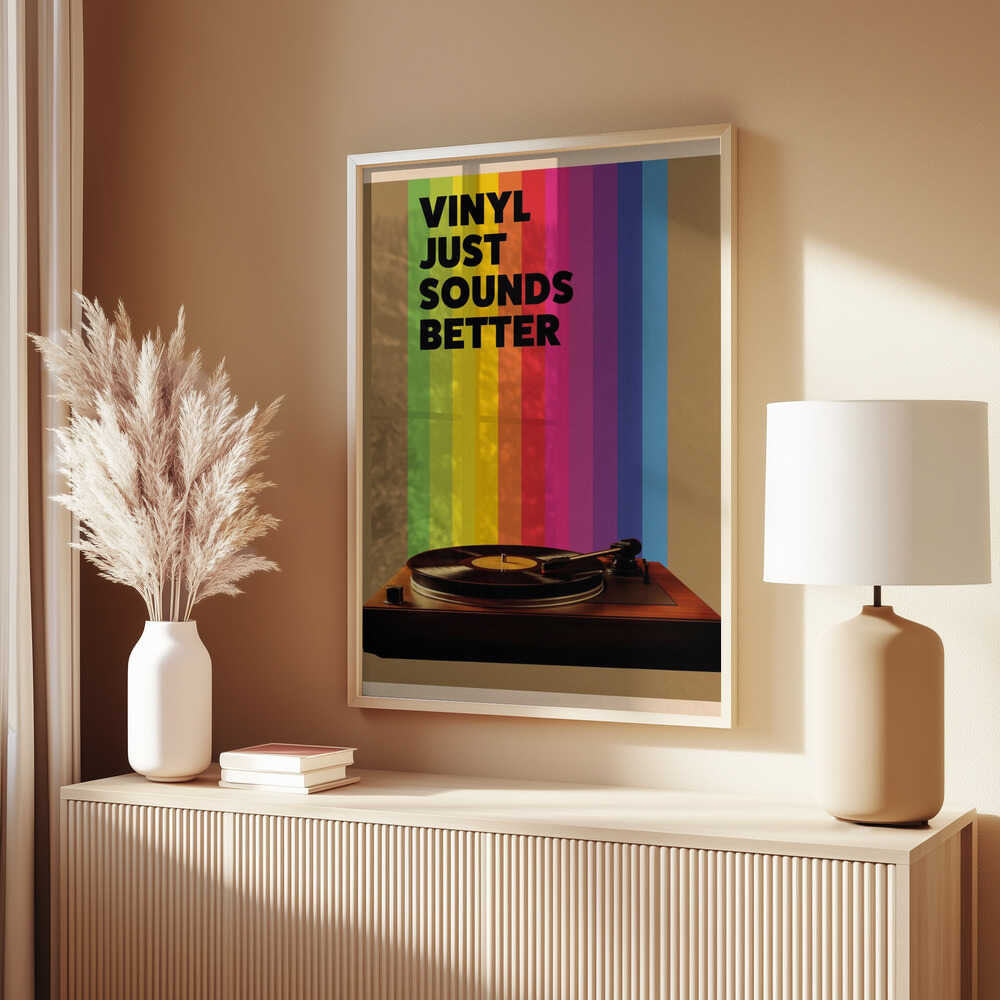 Vinyl Just Sounds Better Poster