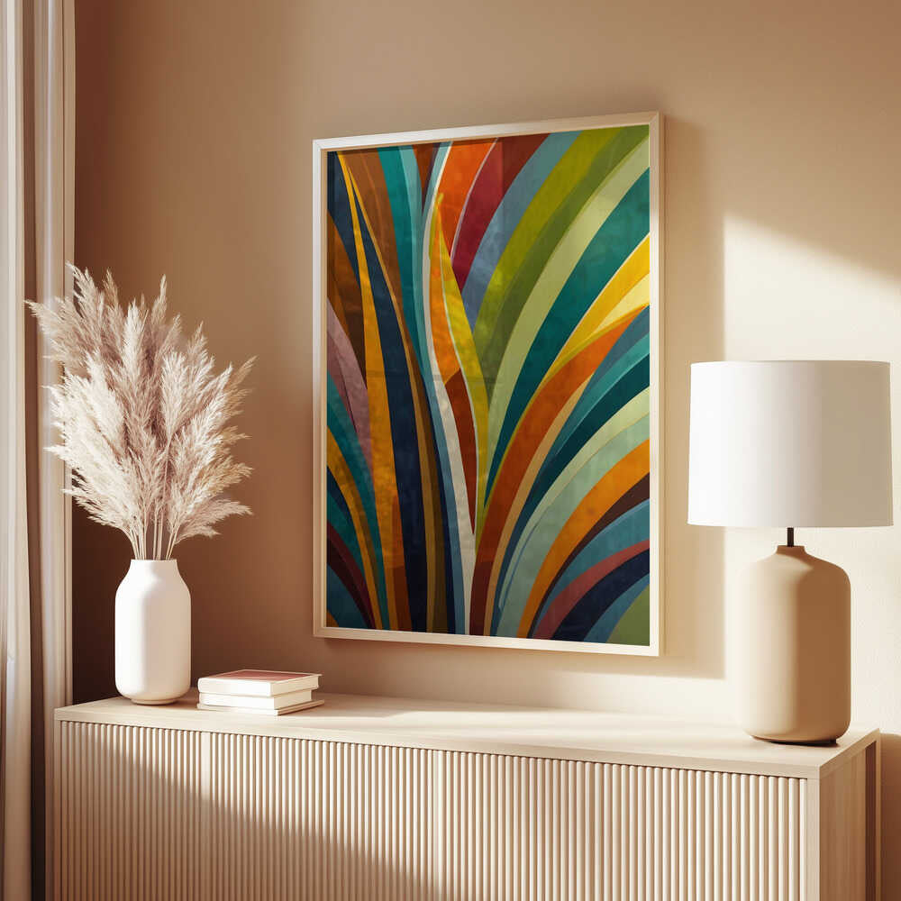 Dancing Stripes In Color Poster