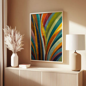 Dancing Stripes In Color Poster