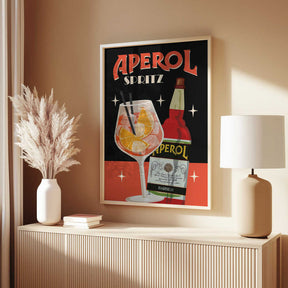 A4 Aperol Spritz 2 Black 01.png Poster