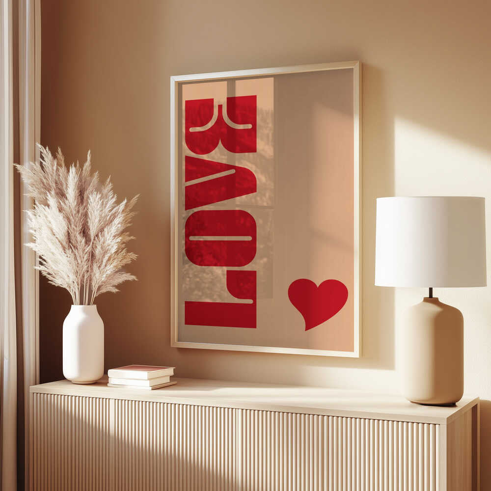 Red Bold Lettering Poster