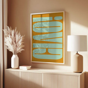 Mint Orange Harmony Poster