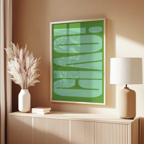 Green Tone Illusion Poster