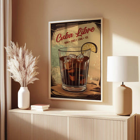 Cuba Libre Cocktail Poster