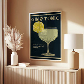 Vintage-style Gin And Tonic Artwork Poster