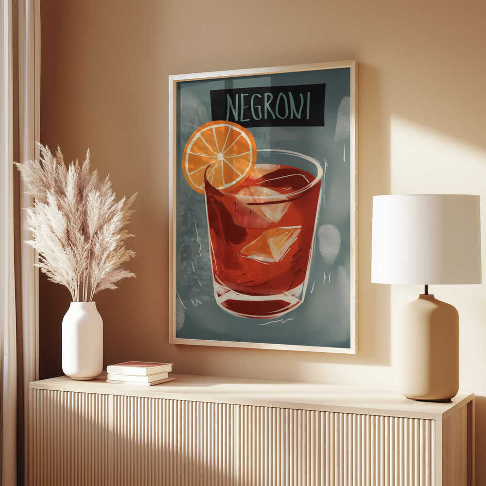 Sunset in a Glass Poster