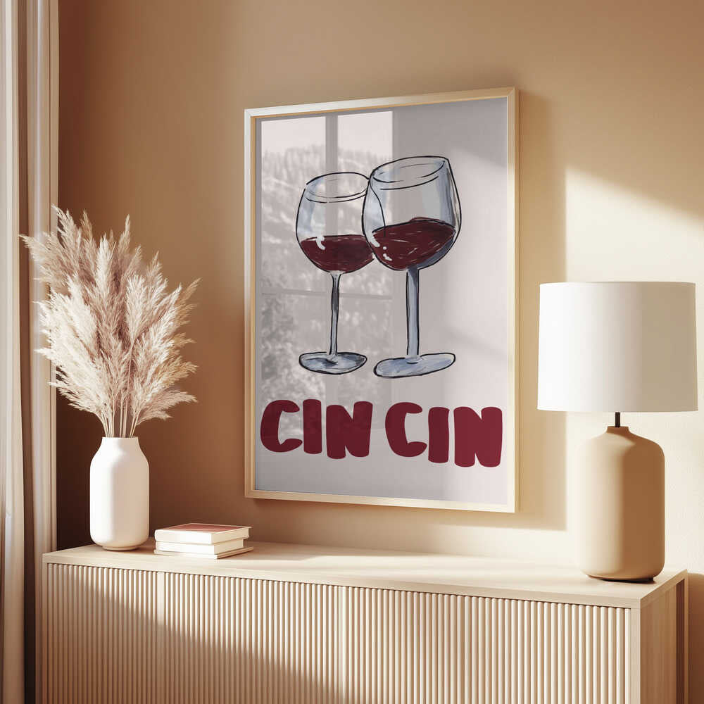 Wine Glass Cheers Poster
