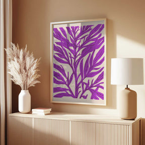 The Tree Branch with Purple Leaves Poster