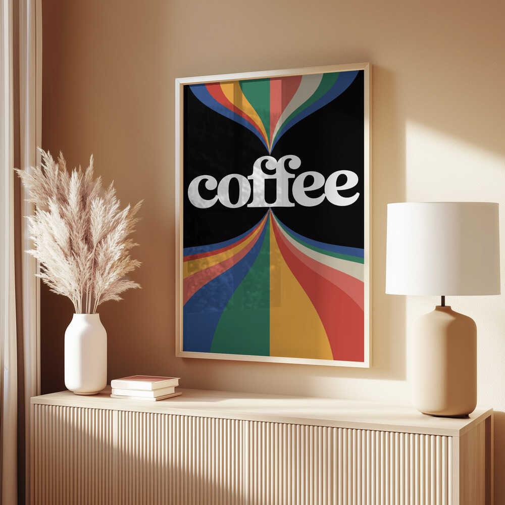 Coffee Rainbow Poster