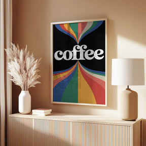 Coffee Rainbow Poster