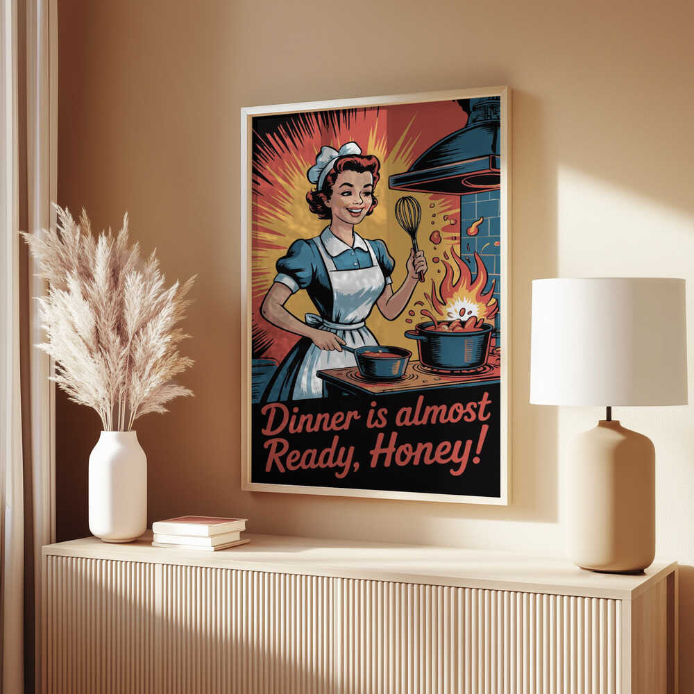 Retro Kitchen Whirl Poster