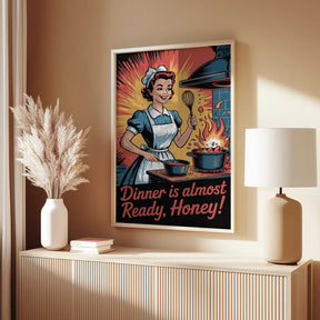 Retro Kitchen Whirl Poster