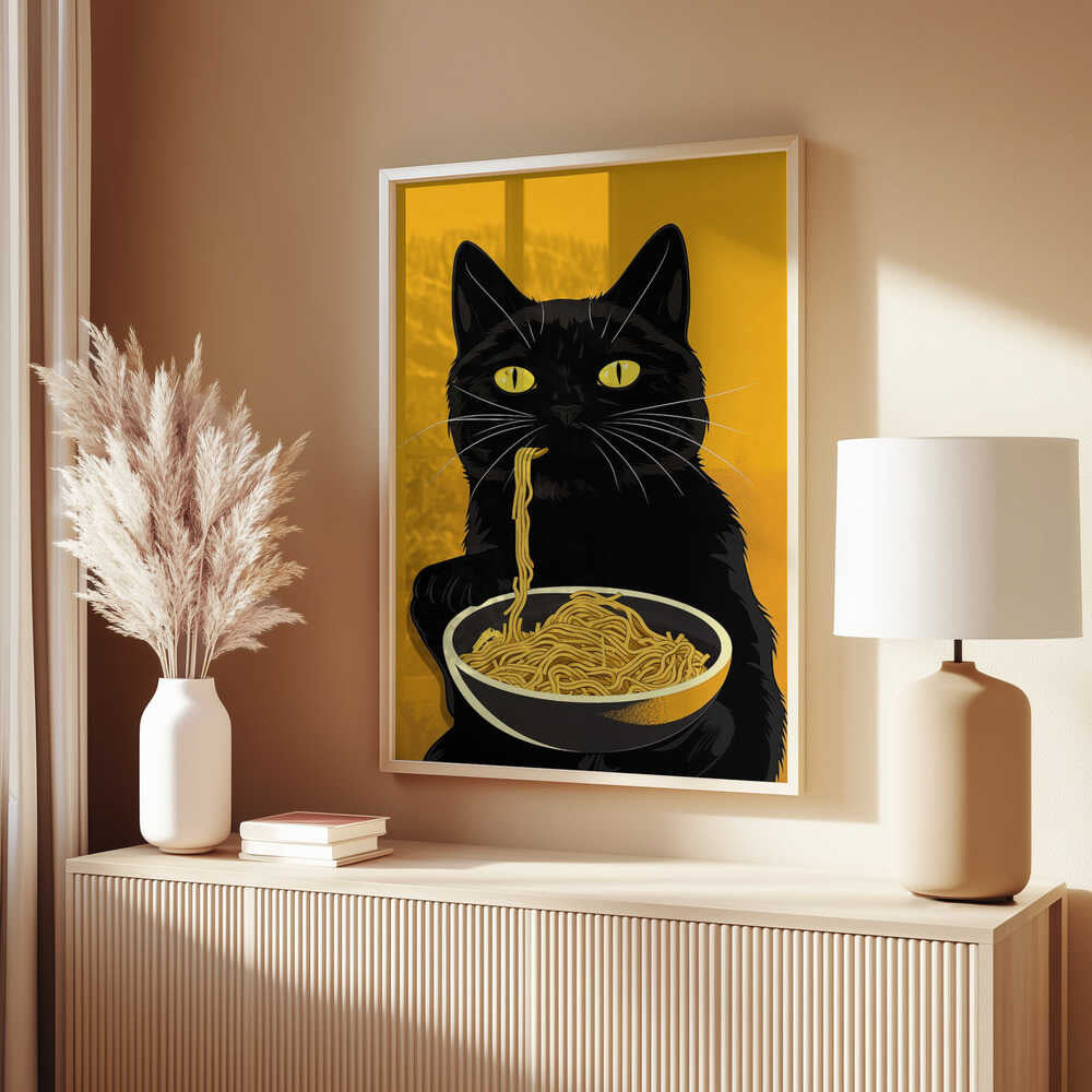 Noodle Cat No 2 Poster