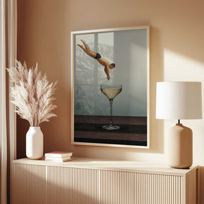 Champagne Dive Poster