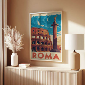 Roma Vintage Travel Poster Poster