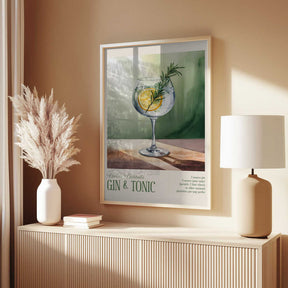 Classic Cocktails - Gin and Tonic Poster