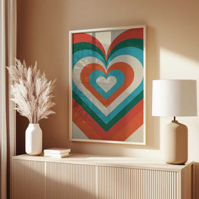 Concentric Hearts Poster