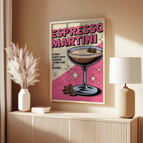 Espresso Martini Retro Style Poster