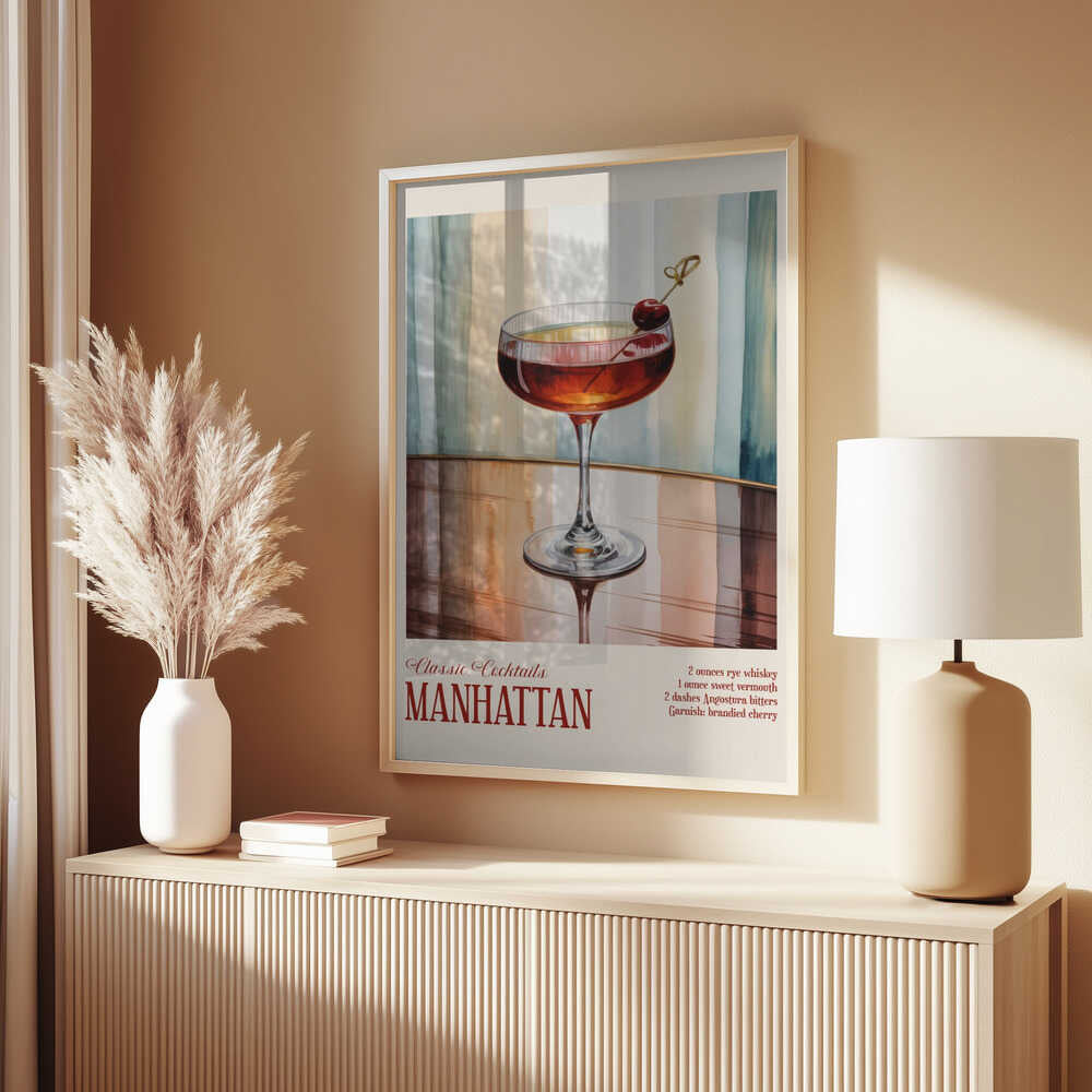 Classic Cocktails - Manhattan Poster