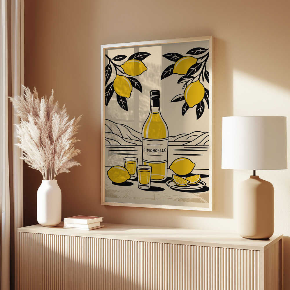 Limoncello Bottle Poster