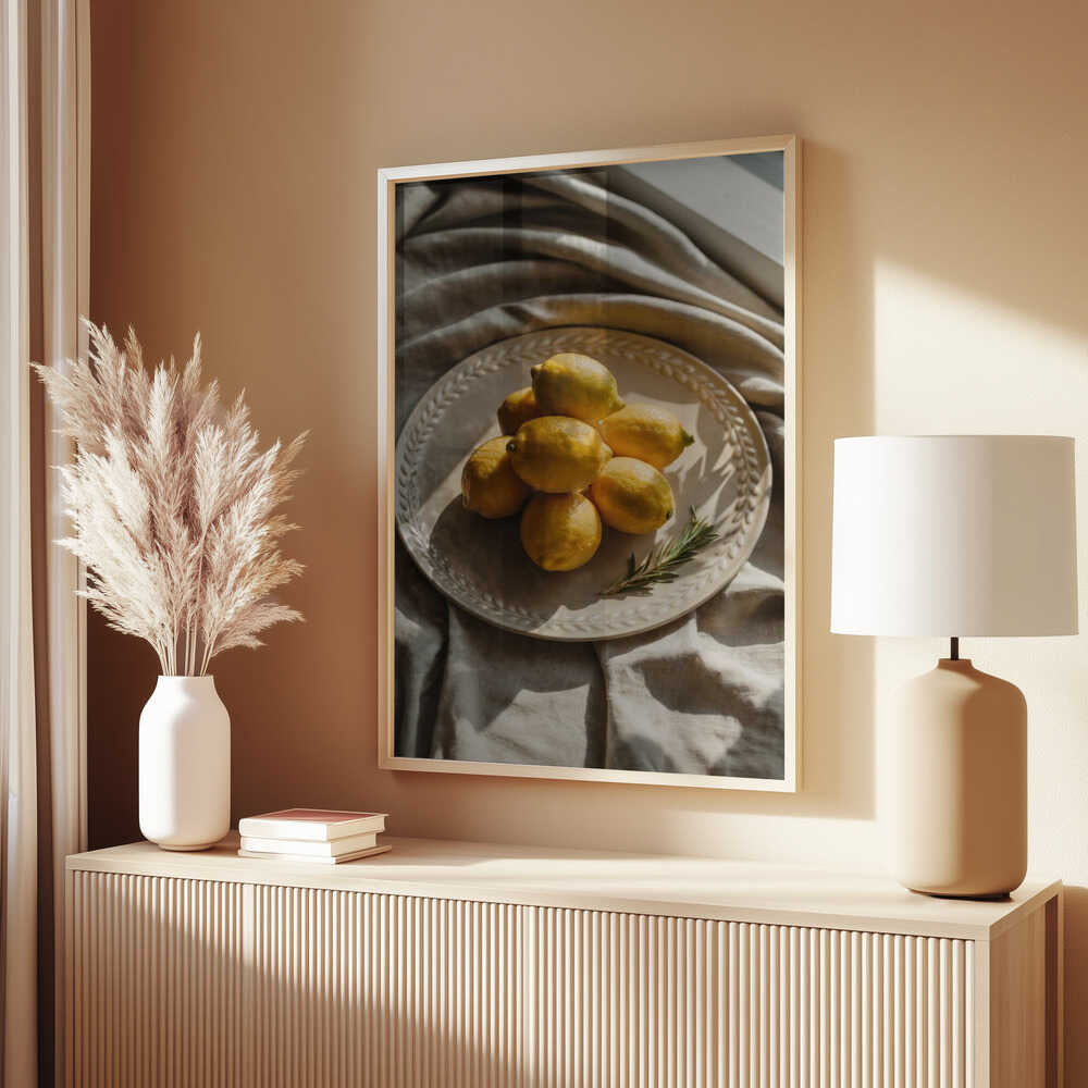 A Plate of Lemons Poster