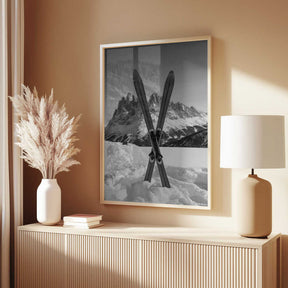 Crossed Skis Poster