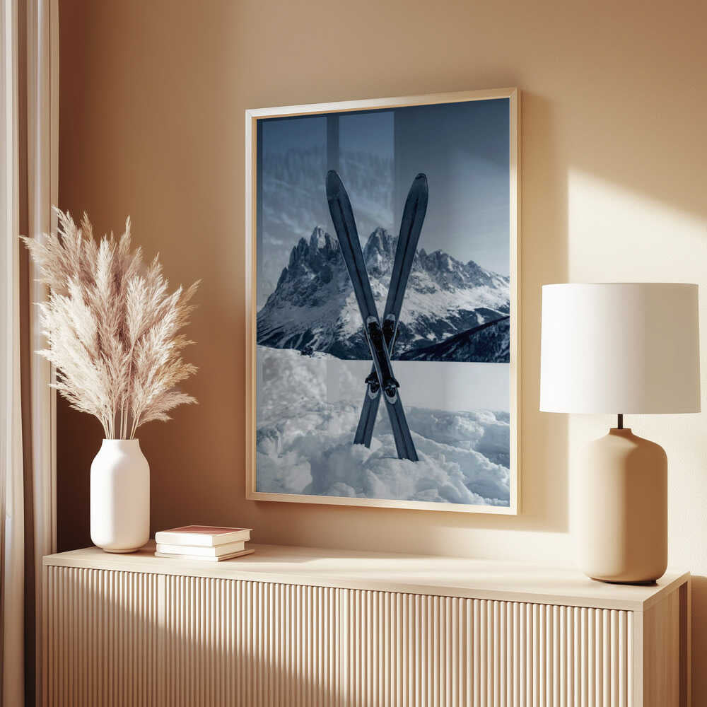 Crossed Skis Poster