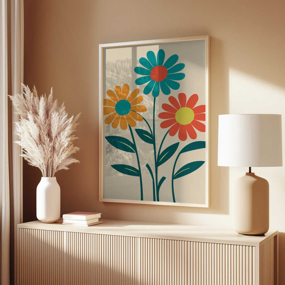 Boho Flowers Series No 9 Poster