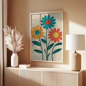 Boho Flowers Series No 9 Poster