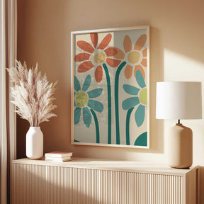 Boho Flowers Series No 2 Poster