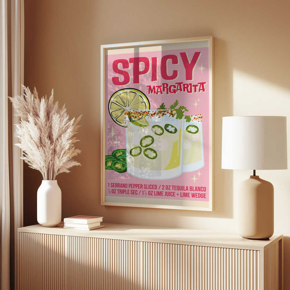 A3 Spicy Margs 5 Pink 01.png Poster