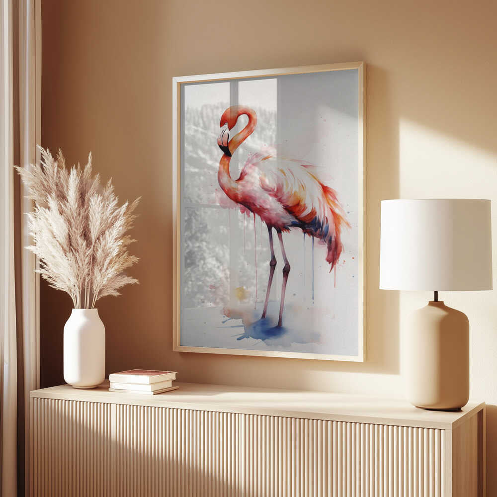 Flamingo Watercolor Poster