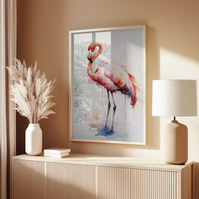 Flamingo Watercolor Poster