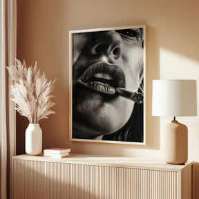 The Girl With the Burning Cigarette Poster