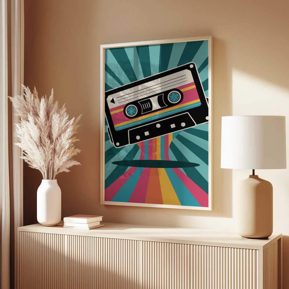 Colorful Cassette Poster