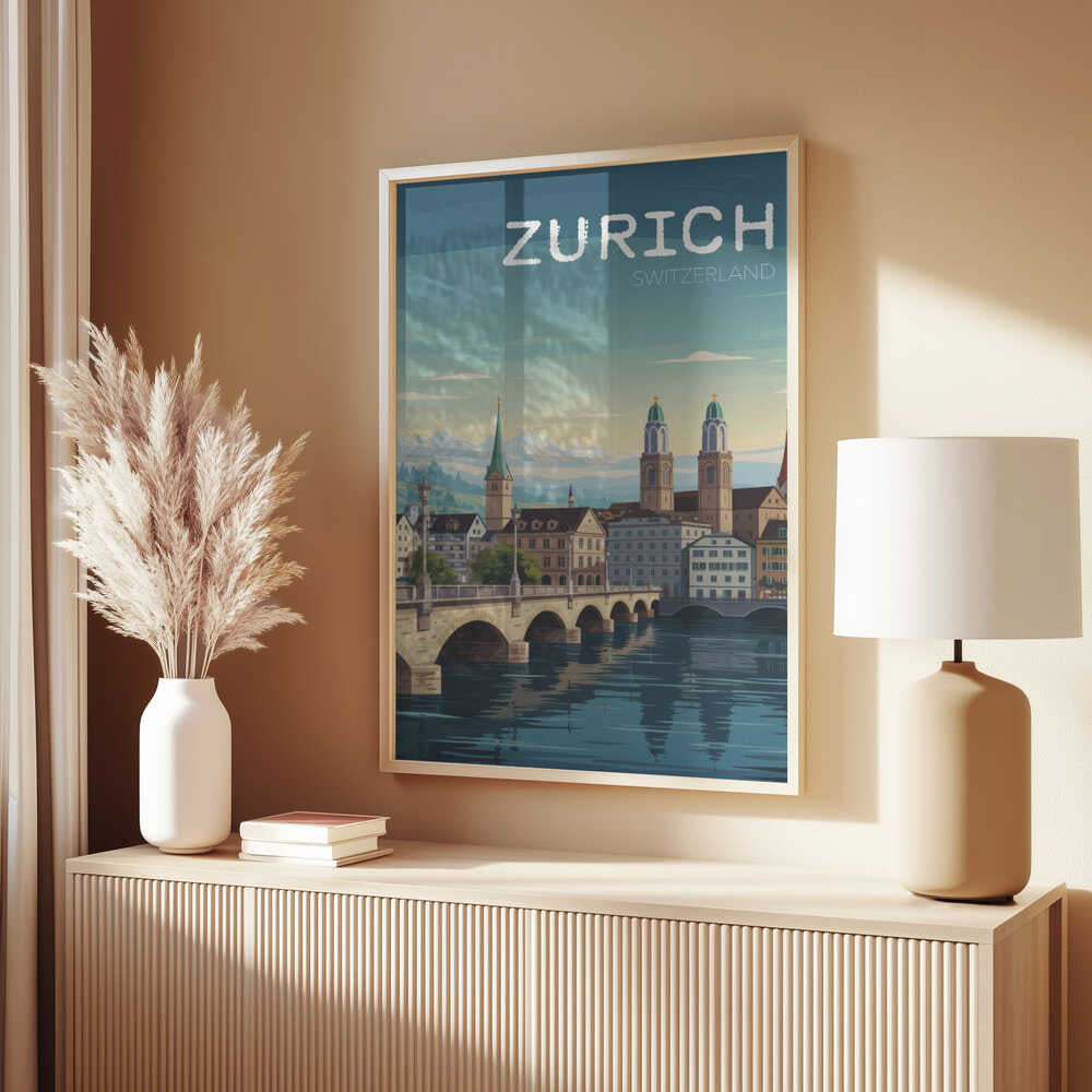 Zurich Travel Poster Poster