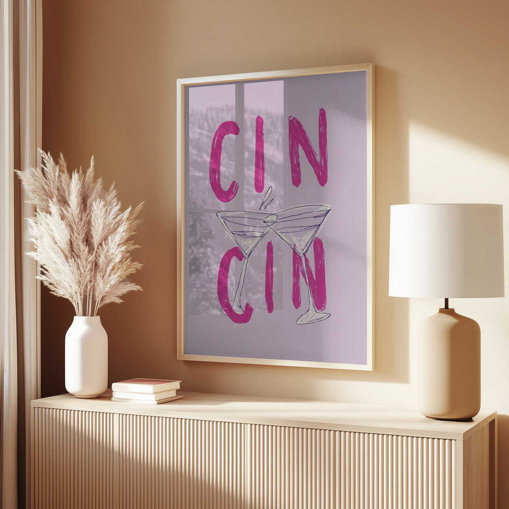 Cin Cin Pink Poster