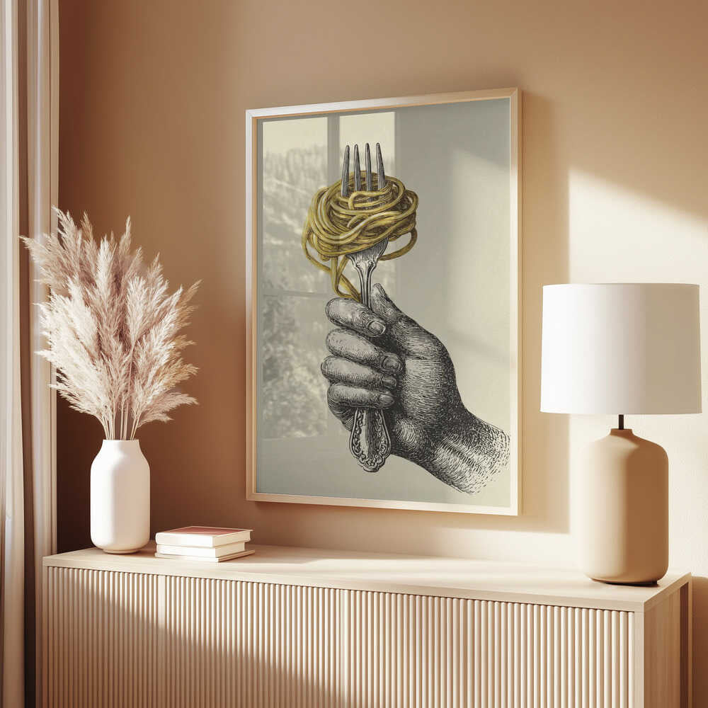 Spaghetti On a Fork Poster