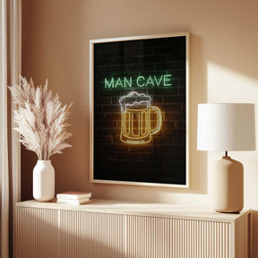 Man Cave Neon Sign No 2 Poster