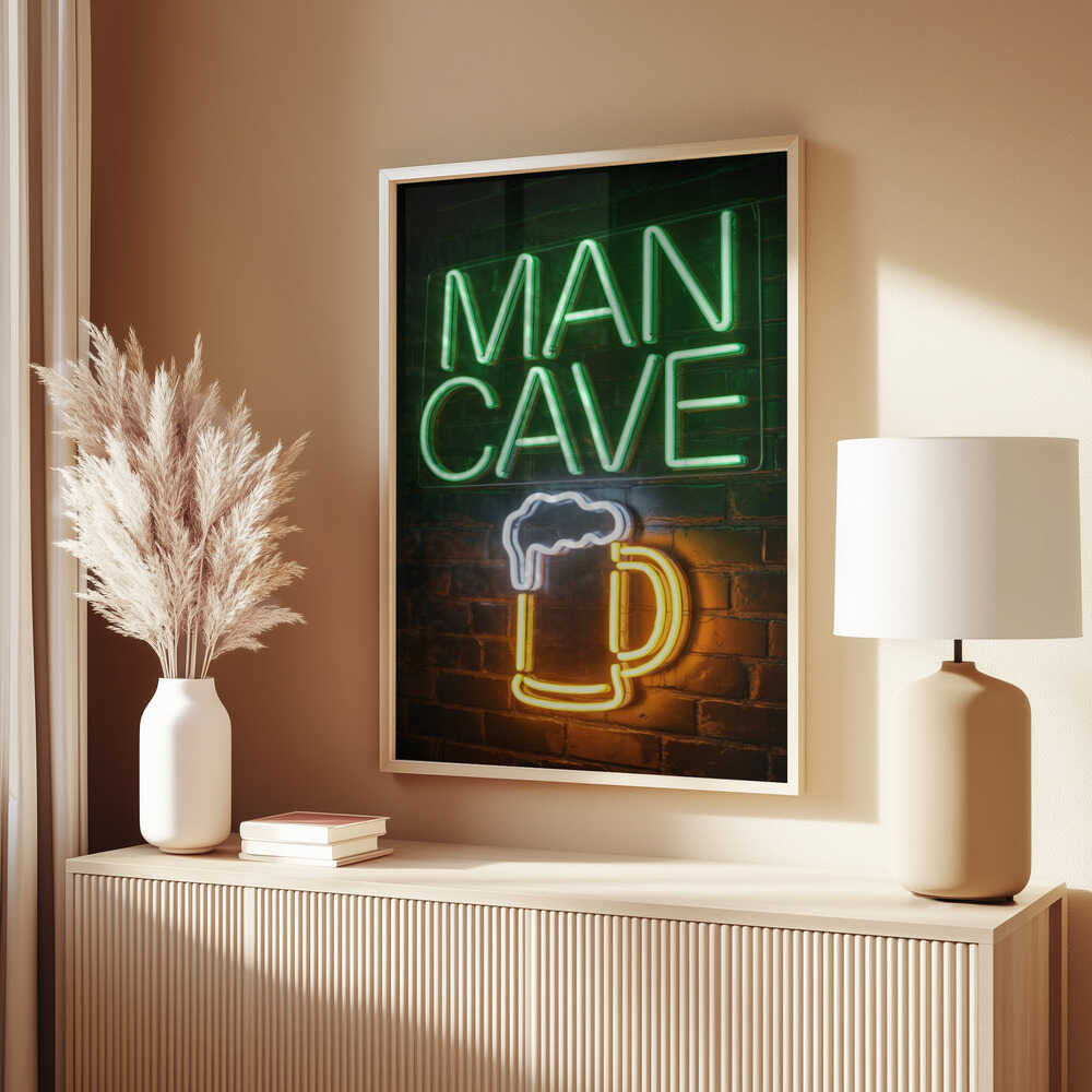 Man Cave Neon Sign No 1 Poster