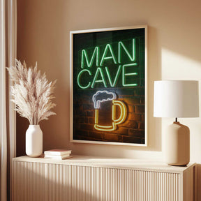 Man Cave Neon Sign No 1 Poster
